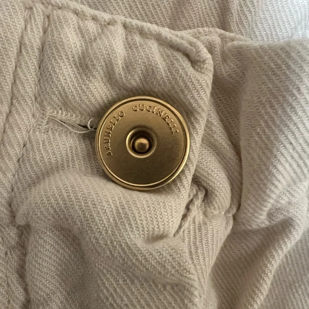 Brunello Cucinelli Cream Wide Leg Pants - Picture 5 of 11